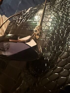 Gold Frame Sunglasses with Black Lenses - Brand Unspecified